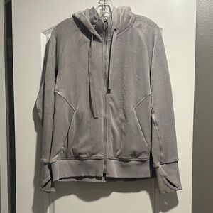 Athleta Gray Zip-Up Hoodie